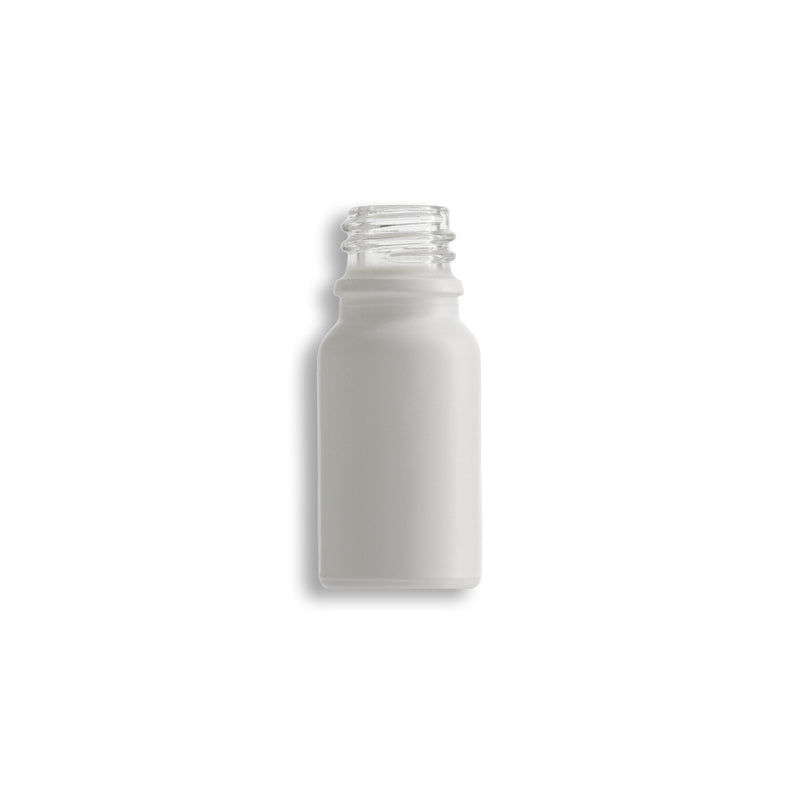 10mL Matte White Euro Round Glass Bottle