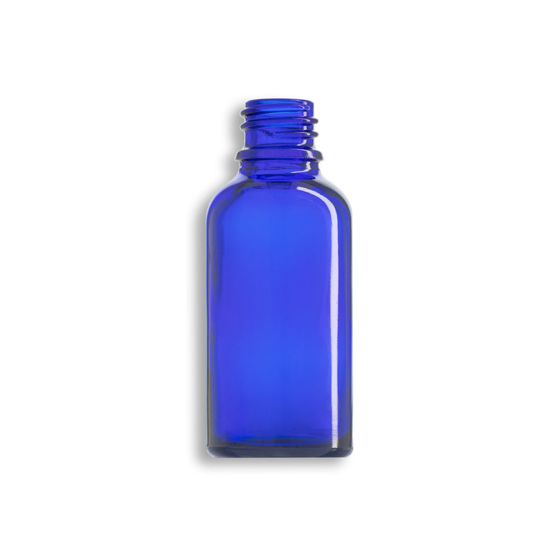 30ml Blue Euro Round Glass Bottle