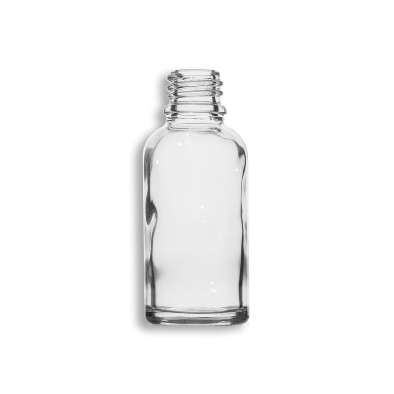 30ml Clear Euro Round Glass Bottle