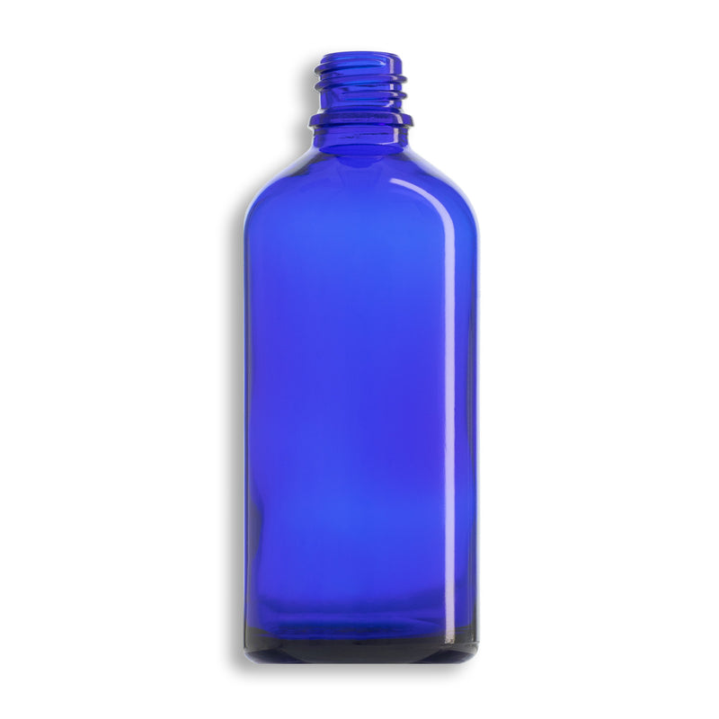 100ml Blue Euro Round Glass Bottle