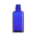 50ml Blue Euro Round Glass Bottle