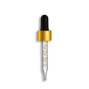 18-415 Matte Gold Standard Dropper Assembly w/ Black Nitrile Bulb- Graduated 76mm Length
