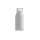 .5oz Matte White Boston Round Glass Bottle