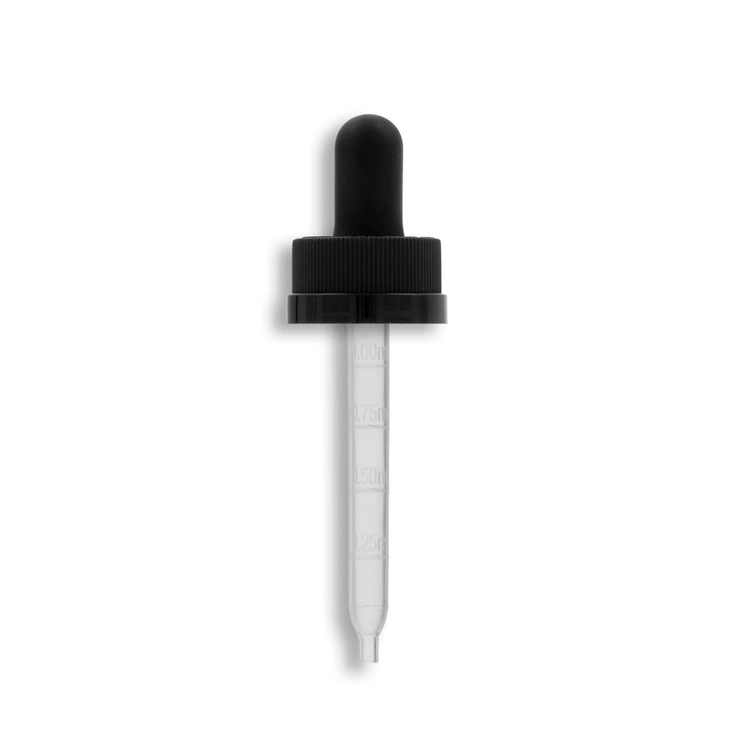 20-400 Child Resistant Dropper Assembly w/ Plastic Pipette- Graduated (Molded) 76mm Length