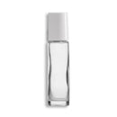 10mL/2.7 Dram Clear Glass Roll-On Essential Oil Bottles w/ SS Roller & Cap