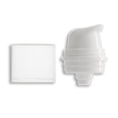 30mL White Airless Pump Bottle with Clear Hood