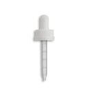 20-400 White Child Resistant Dropper Assembly w/ Plastic Pipette- Graduated (Molded) 76mm Length