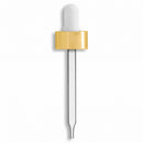 22-400 Shiny Gold Standard Dropper Assembly- Clear 108mm Length