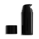 100ml Black Airless Pump Bottle w/ Solid Black Hood