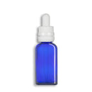 30mL Blue Euro Round Glass Bottle + Clear Dropper Assembly Set