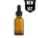 1oz/30mL Amber Boston Round Glass Bottle + Graduated Standard Dropper Assembly Set