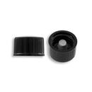 13-425 Black Phenolic Flat Cap with a Polycone Liner