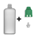 100ml LDPE Boston Round Child Resistant Bottles + Caps & Tips SET