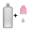 100ml LDPE Boston Round Child Resistant Bottles + Caps & Tips SET