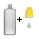 100ml LDPE Boston Round Child Resistant Bottles + Caps & Tips SET