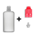 100ml LDPE Boston Round Child Resistant/Tamper Evident Bottles + Caps & Tips SET