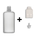 100ml LDPE Boston Round Child Resistant/Tamper Evident Bottles + Caps & Tips SET