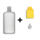 100ml LDPE Boston Round Child Resistant/Tamper Evident Bottles + Caps & Tips SET