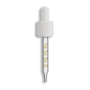 18-415 White Tamper Evident/Child Resistant Dropper Assembly- Graduated 108mm Length