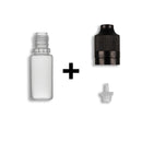 10ml LDPE Boston Round Child Resistant/Tamper Evident Bottles + Caps & Tips SET