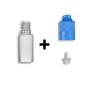 10ml LDPE Boston Round Child Resistant/Tamper Evident Bottles + Caps & Tips SET