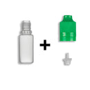 10ml LDPE Boston Round Child Resistant/Tamper Evident Bottles + Caps & Tips SET