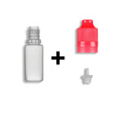 10ml LDPE Boston Round Child Resistant/Tamper Evident Bottles + Caps & Tips SET