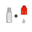 10ml LDPE Boston Round Child Resistant/Tamper Evident Bottles + Caps & Tips SET