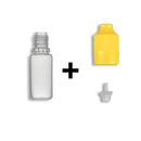 10ml LDPE Boston Round Child Resistant/Tamper Evident Bottles + Caps & Tips SET