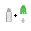 10ml LDPE Boston Round Child Resistant Bottles + Caps & Tips SET