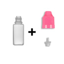 10ml LDPE Boston Round Child Resistant Bottles + Caps & Tips SET