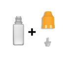 10ml LDPE Boston Round Child Resistant Bottles + Caps & Tips SET