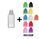 10ml LDPE Boston Round Child Resistant Bottles + Caps & Tips SET