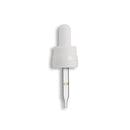 18-415 White Tamper Evident/Child Resistant "Superdropper" Dropper Assembly- Graduated 55mm Length