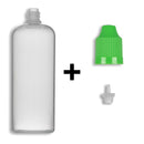 120ml LDPE Boston Round Child Resistant Bottles + Caps & Tips SET