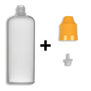 120ml LDPE Boston Round Child Resistant Bottles + Caps & Tips SET