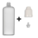 120ml LDPE Boston Round Child Resistant Bottles + Caps & Tips SET