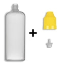 120ml LDPE Boston Round Child Resistant Bottles + Caps & Tips SET