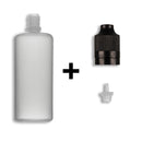 120ml LDPE Boston Round Child Resistant/Tamper Evident Bottles + Caps & Tips SET