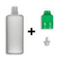 120ml LDPE Boston Round Child Resistant/Tamper Evident Bottles + Caps & Tips SET