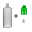 120ml LDPE Boston Round Child Resistant/Tamper Evident Bottles + Caps & Tips SET