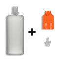 120ml LDPE Boston Round Child Resistant/Tamper Evident Bottles + Caps & Tips SET