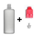 120ml LDPE Boston Round Child Resistant/Tamper Evident Bottles + Caps & Tips SET