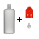 120ml LDPE Boston Round Child Resistant/Tamper Evident Bottles + Caps & Tips SET