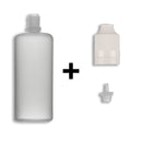 120ml LDPE Boston Round Child Resistant/Tamper Evident Bottles + Caps & Tips SET