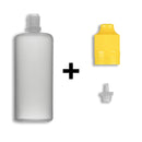 120ml LDPE Boston Round Child Resistant/Tamper Evident Bottles + Caps & Tips SET