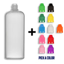 120ml LDPE Boston Round Child Resistant Bottles + Caps & Tips SET