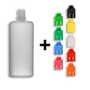 120ml LDPE Boston Round Child Resistant/Tamper Evident Bottles + Caps & Tips SET