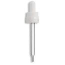 18-415 White Tamper Evident/Child Resistant "Superdropper" Dropper Assembly- Clear 110mm Length