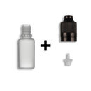 15ml LDPE Boston Round Child Resistant/Tamper Evident Bottles + Caps & Tips SET